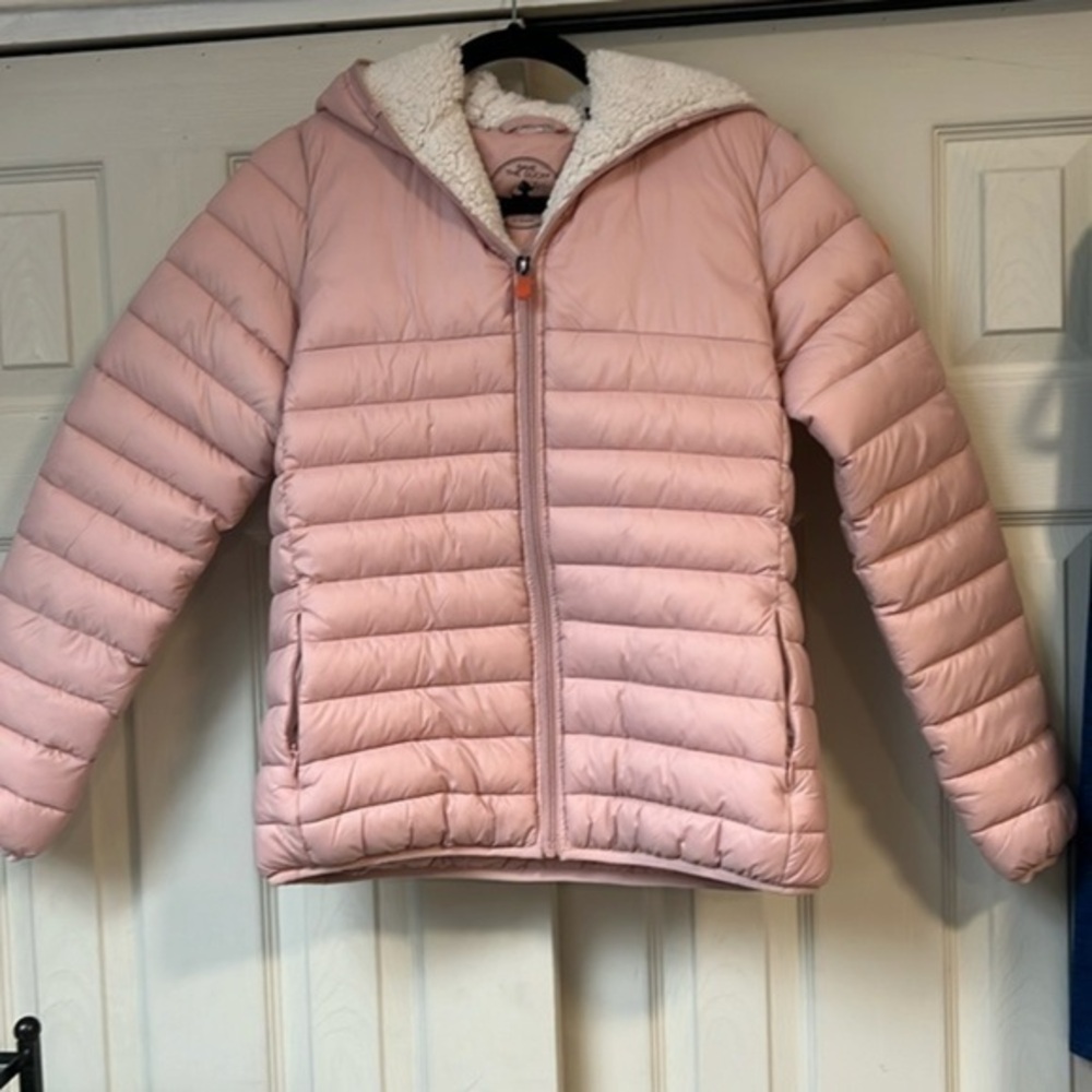 Save the Duck Water Repellent Hooded Puffer Jacket. Size 14